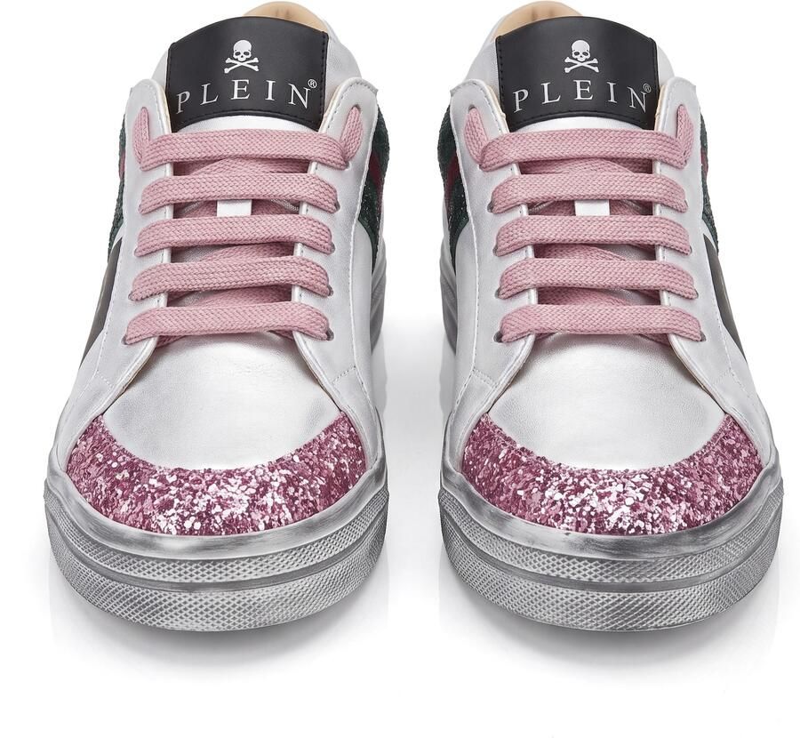 Philipp Plein Sneakers laag 'Skull' smaragd pink zilver - Foto 2