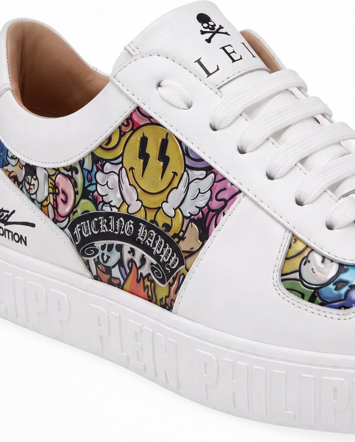 Philipp Plein Sneakers laag ' Smile ' gemengde kleuren wit - Foto 3