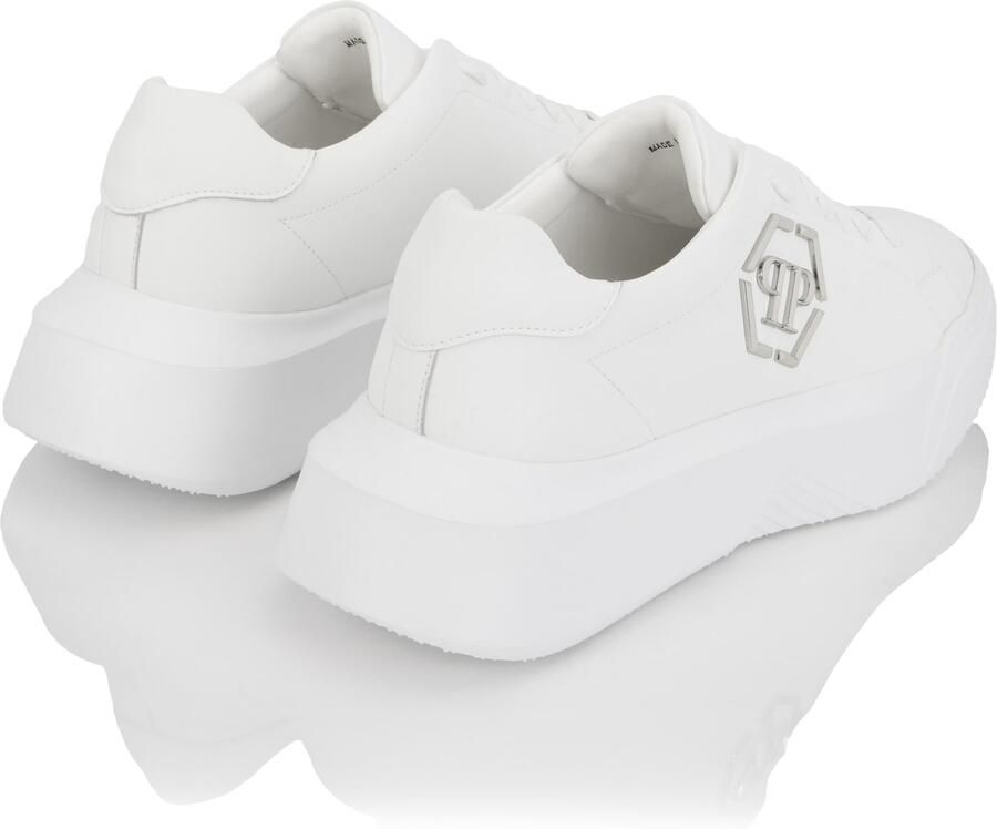 Philipp Plein Sneakers laag zilver wit - Foto 4
