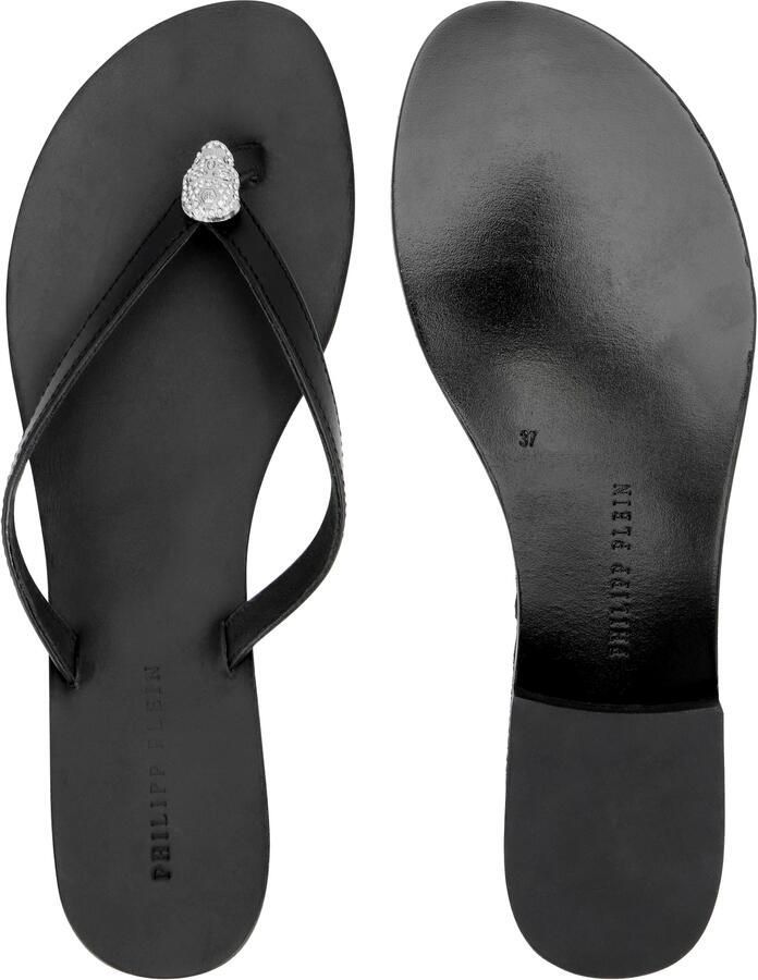 Philipp Plein Teenslipper ' Skull ' zwart - Foto 3
