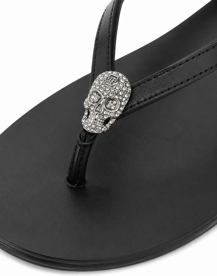 Philipp Plein Teenslipper ' Skull ' zwart - Foto 2