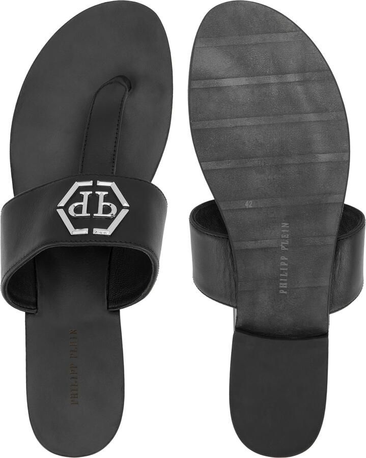 Philipp Plein Teenslippers 'Hexagon' zwart - Foto 2