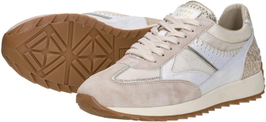 Piedi Nudi Dames Sneakers Harlem 05.08 Cream Gold Beige - Foto 6