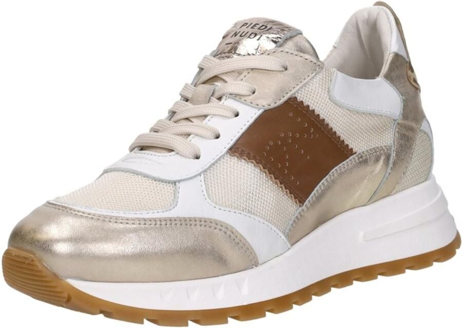 Piedi Nudi Helen 03.01 Gold Leopard Sneakers Wit Goud Leer Dames H Wit Goud - Foto 2