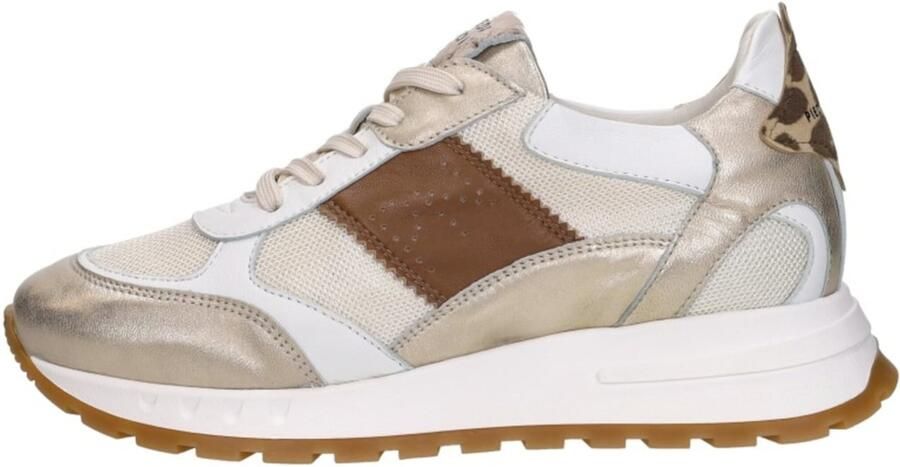 Piedi Nudi Helen 03.01 Gold Leopard Sneakers Wit Goud Leer Dames H Wit Goud - Foto 5