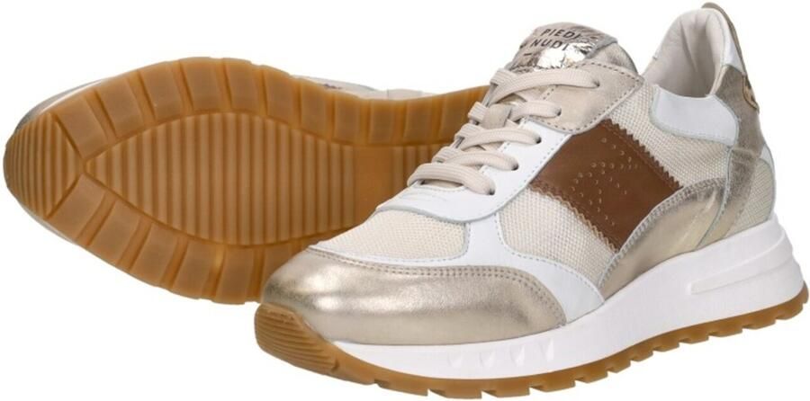 Piedi Nudi Helen 03.01 Gold Leopard Sneakers Wit Goud Leer Dames H Wit Goud - Foto 13