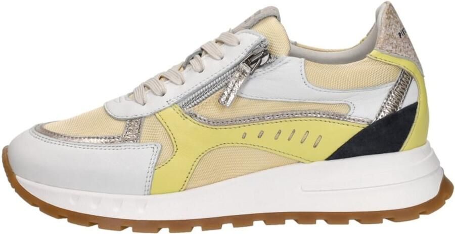 Piedi Nudi Dames Sneakers Mirren 04.02 White Yellow Wit - Foto 8