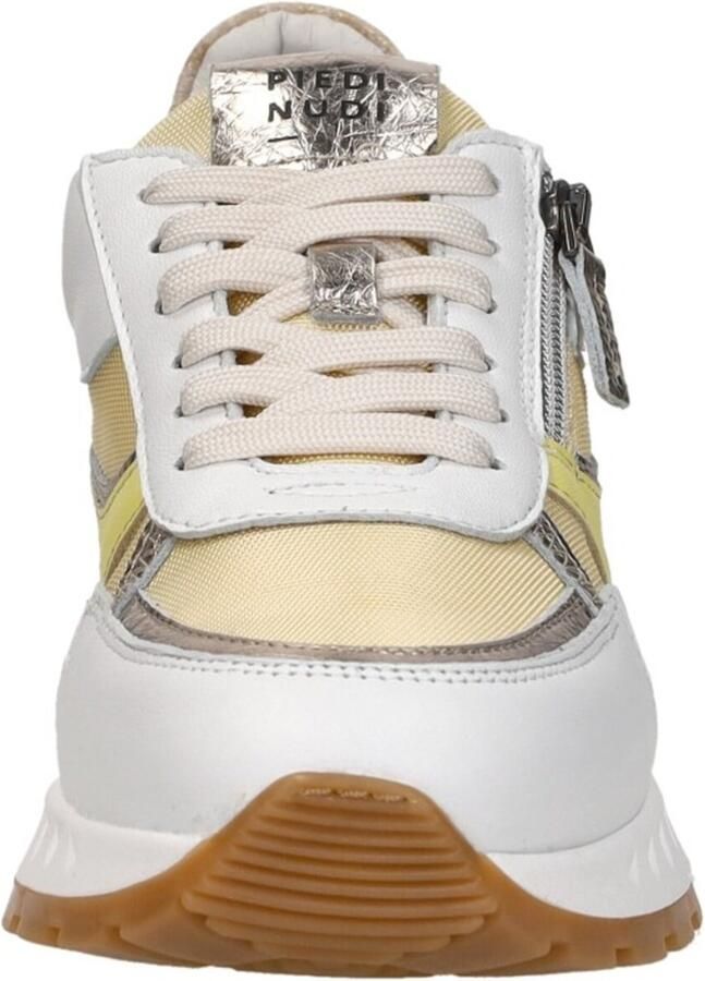 Piedi Nudi Dames Sneakers Mirren 04.02 White Yellow Wit - Foto 4