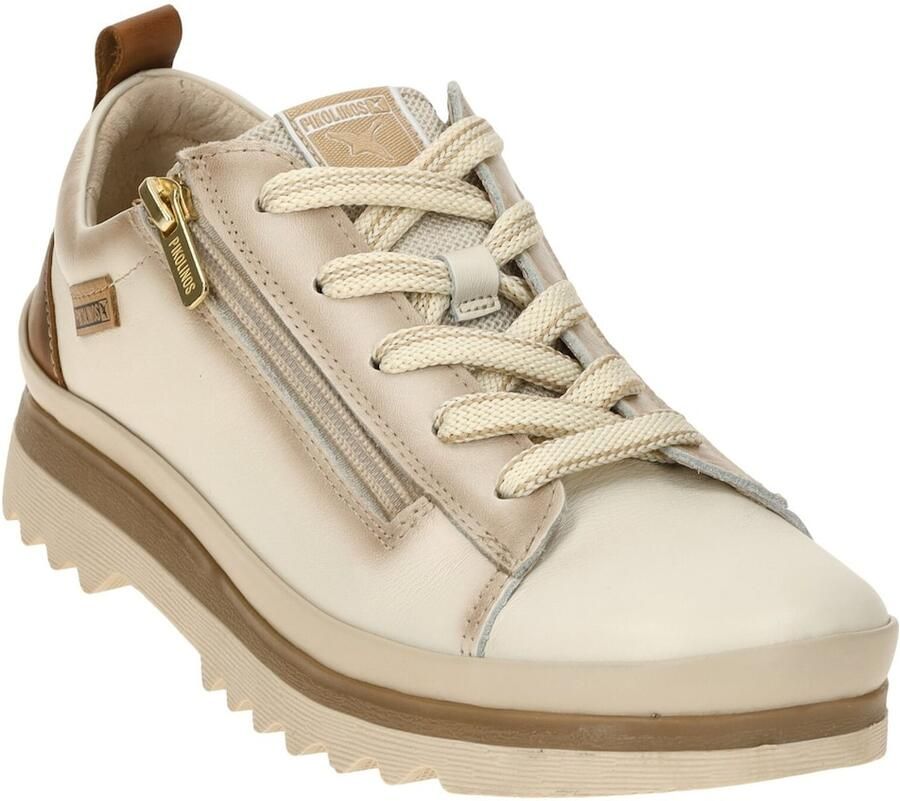 Pikolinos Premium Leren Off White Dames Sneaker - Foto 3