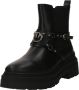 Pinko Zwarte Leren Enkellaarzen Elastisch Black Dames - Thumbnail 2