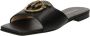 Pinko Zwarte Leren Love Birds Sandalen Black Dames - Thumbnail 2