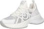 Pinko Low-Top Sneakers Panelled Design Scuba Jersey And Calf Leather Snea in wit - Thumbnail 3