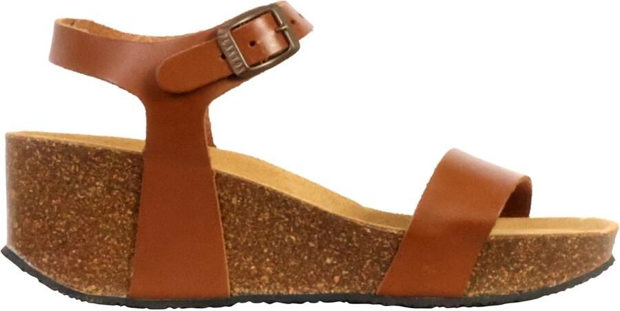 Plakton So Kiss leren sandalen met plateauzool - Foto 5
