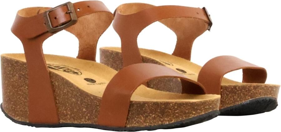 Plakton So Kiss leren sandalen met plateauzool - Foto 6