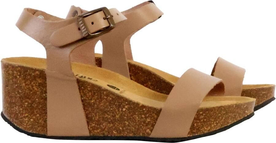 Plakton Sandaal 'So Kiss Keilabsatz-Sandale aus Leder' beige - Foto 6