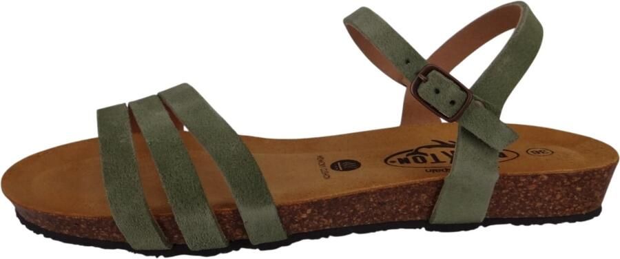 Plakton Sandalen met riem 'Fran Alou' donkergroen