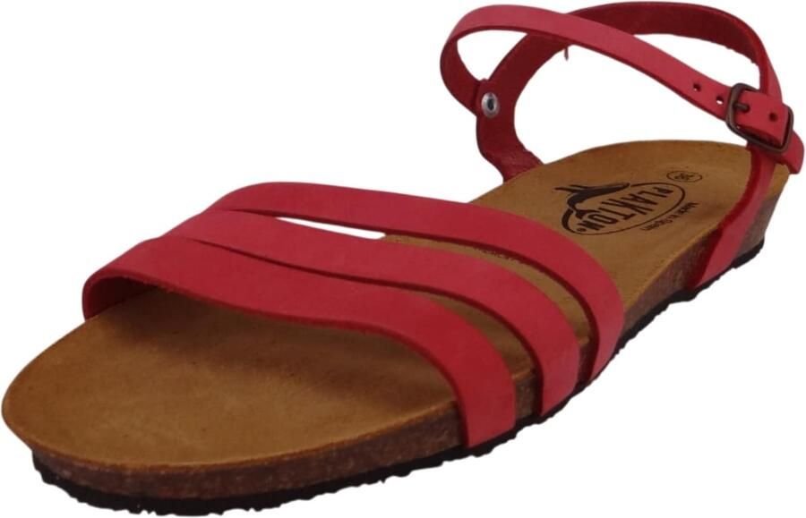 Plakton Sandalen met riem 'Fran Alou' donkerrood