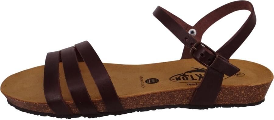 Plakton Sandalen met riem 'Fran Alou' kastanjebruin - Foto 2
