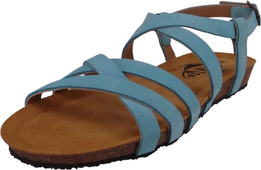Plakton Sandalen met riem turquoise