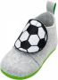 Playshoes Kinder Schuh Filz-Hausschuh Fußball Grau - Thumbnail 2