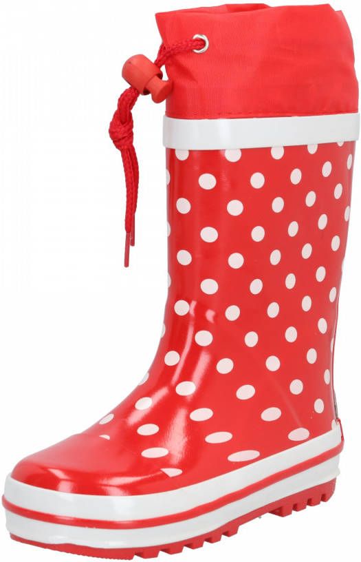 Playshoes Dots regenlaarzen met stippen rood wit