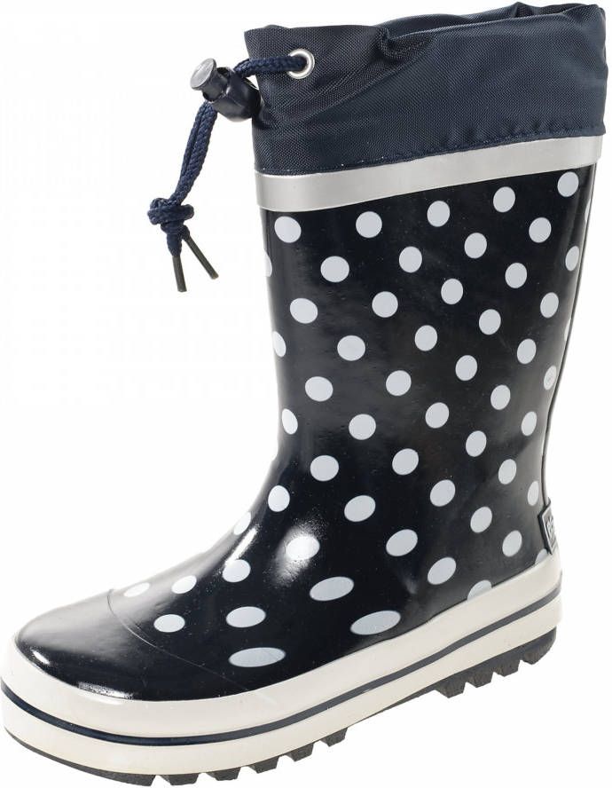 Playshoes Dots regenlaarzen met stippen donkerblauw wit