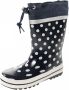 Playshoes Dots regenlaarzen met stippen donkerblauw wit - Thumbnail 1