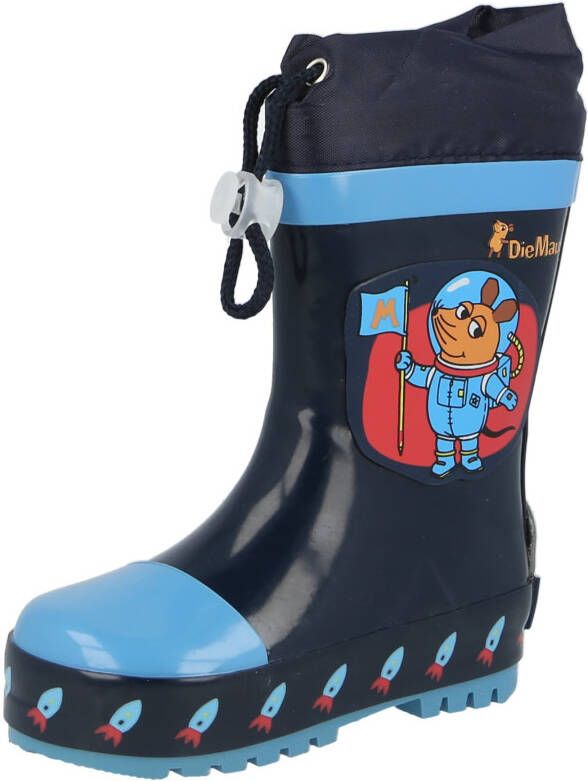 Playshoes Kid's Regenlaarzen Die Maus Weltraum Rubberlaarzen blauw - Foto 2
