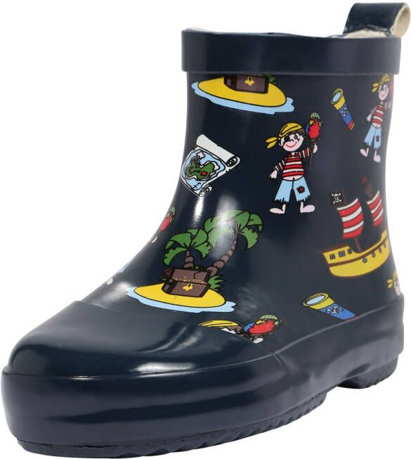 PLAYSHOES Regenlaarzen donkerblauw bruin geel rood