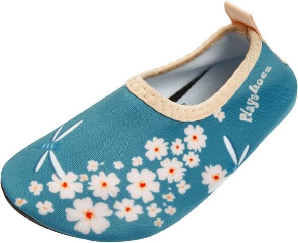 Playshoes Kinder Barfuß-Schuhe Blümchen 174930 Petrol - Foto 2