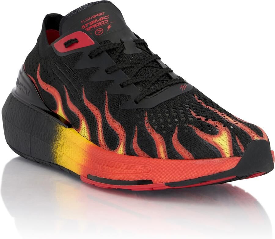 Plein Sport Sneakers laag 'Atomic Speed Flame' vuurrood zwart