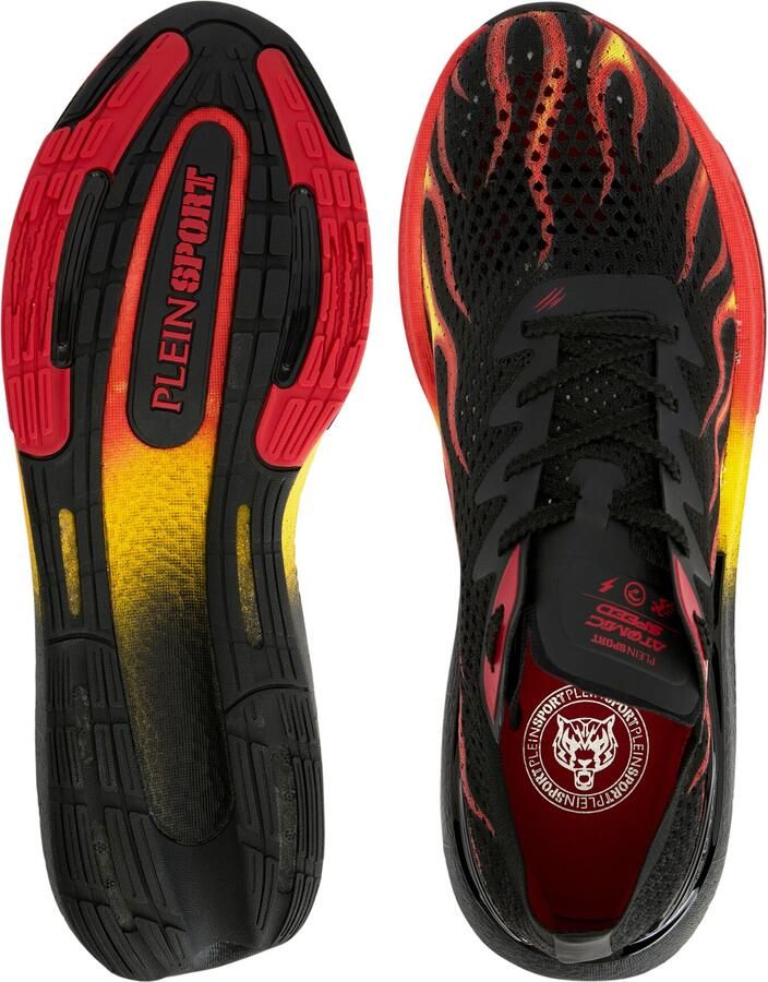 Plein Sport Sneakers laag 'Atomic Speed Flame' vuurrood zwart - Foto 3