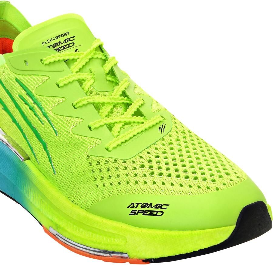 Plein Sport Sneakers laag 'Atomic Speed' neongeel appel zwart - Foto 2
