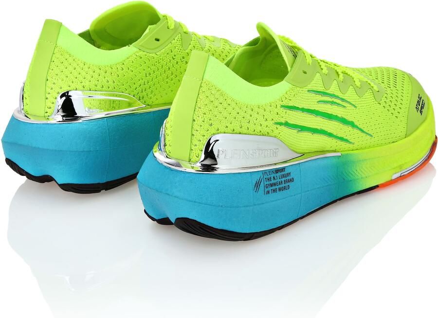 Plein Sport Sneakers laag 'Atomic Speed' neongeel appel zwart - Foto 4