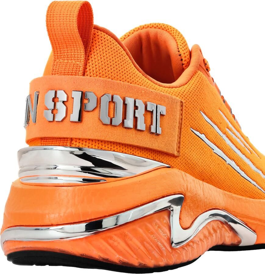 Plein Sport Sneakers laag oranje zwart zilver - Foto 2