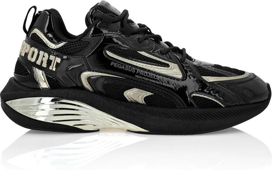 Plein Sport Sneakers laag 'Pegasus' goud zwart - Foto 3