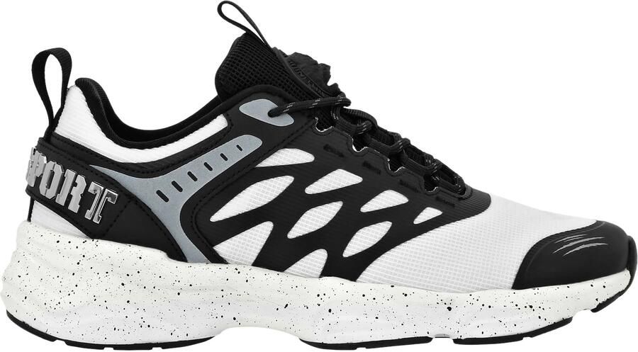 Plein Sport Sneakers laag 'Scratch' lichtgrijs zwart wit