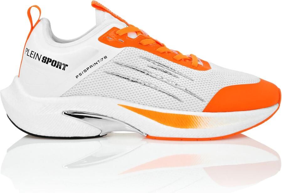 Plein Sport Sneakers laag 'Sprint 78' donkeroranje zwart zilver wit - Foto 3