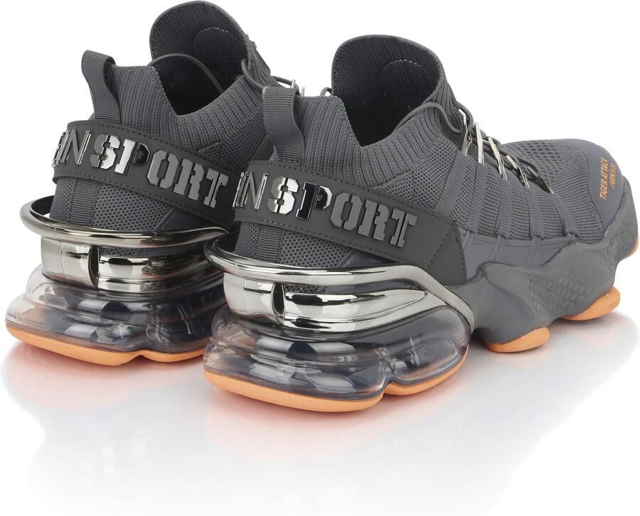 Plein Sport Sneakers laag 'Tiger Attack Gen. X.04' donkergrijs donkeroranje - Foto 4