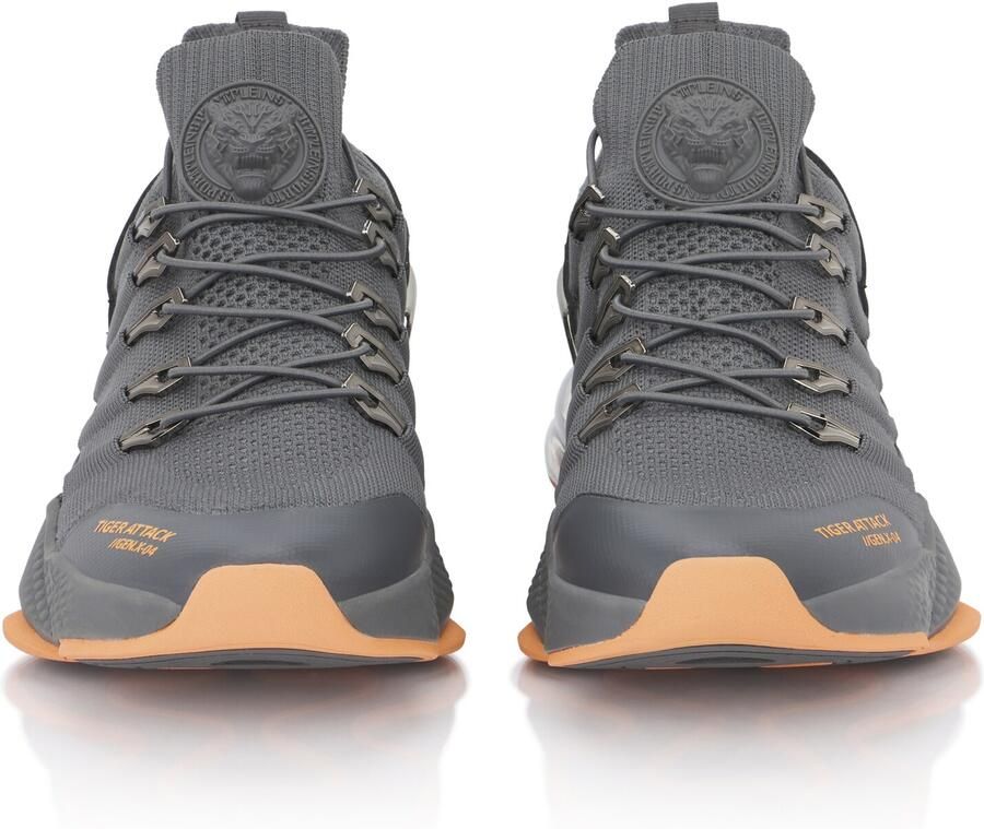Plein Sport Sneakers laag 'Tiger Attack Gen. X.04' donkergrijs donkeroranje - Foto 3