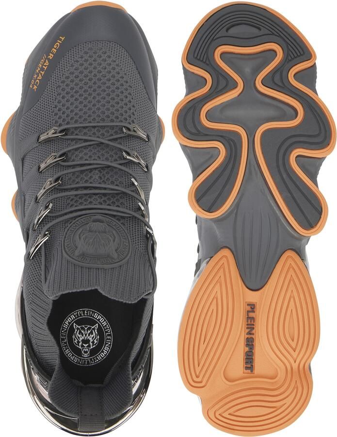 Plein Sport Sneakers laag 'Tiger Attack Gen. X.04' donkergrijs donkeroranje - Foto 5