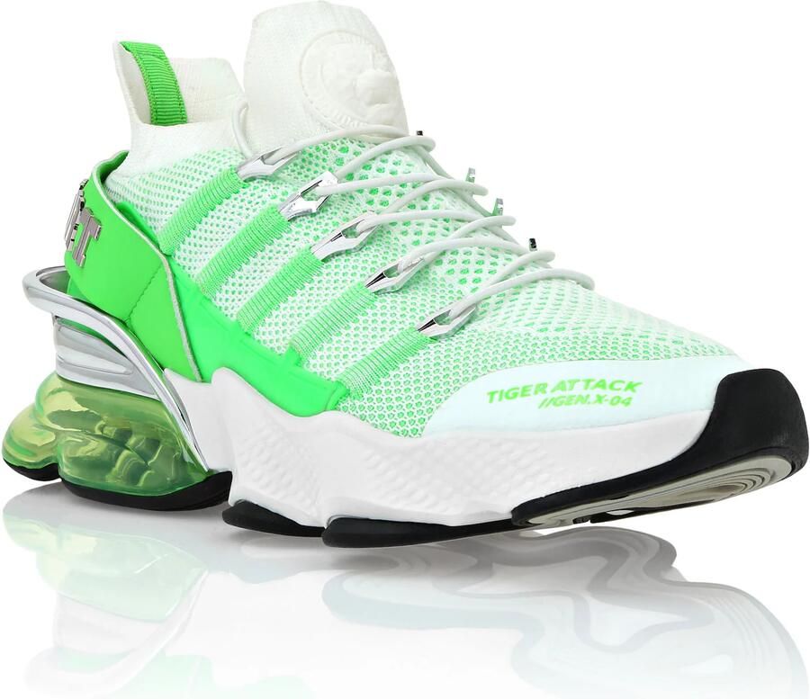 Plein Sport Sneakers laag 'Tiger Attack Gen. X.04' groen wit