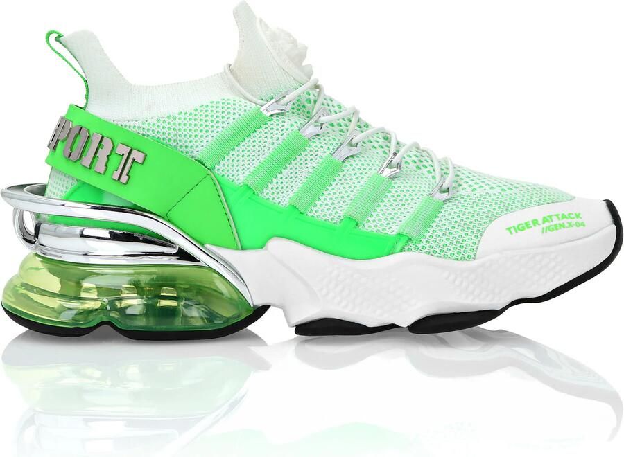 Plein Sport Sneakers laag 'Tiger Attack Gen. X.04' groen wit - Foto 3