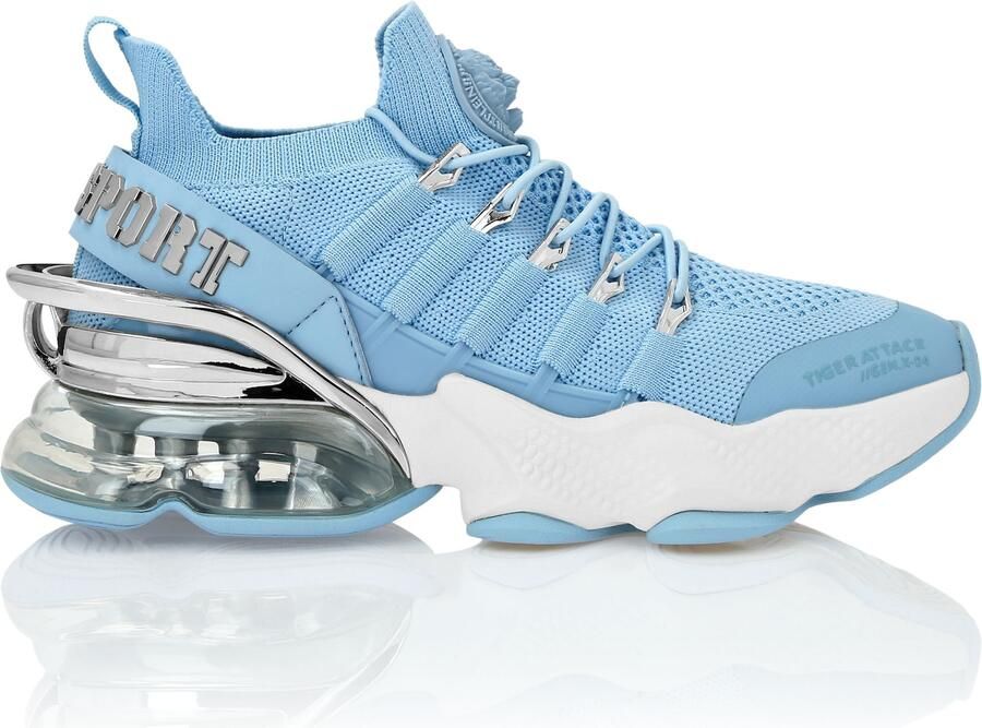Plein Sport Sneakers laag 'Tiger Attack Gen. X.04' lichtblauw zilver - Foto 3
