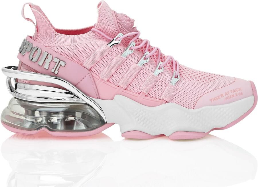 Plein Sport Sneakers laag 'Tiger Attack Gen. X.04' rosa zilver