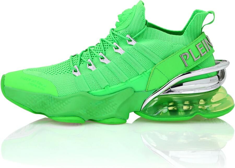 Plein Sport Groene Fluo Tiger Attack Gen. X Sneaker Green Heren