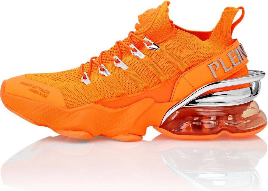 Plein Sport Fluo Oranje Tiger Attack Hardloopschoen Orange Heren