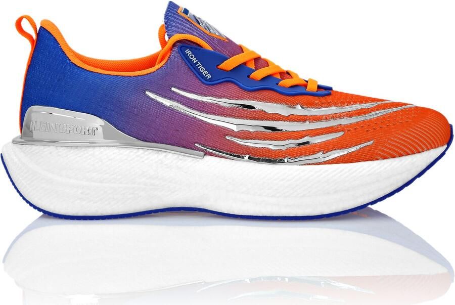 Plein Sport Sneakers laag 'Tiger' blauw lila donkeroranje zilver
