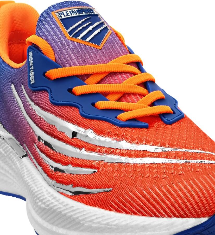 Plein Sport Sneakers laag 'Tiger' blauw lila donkeroranje zilver - Foto 2