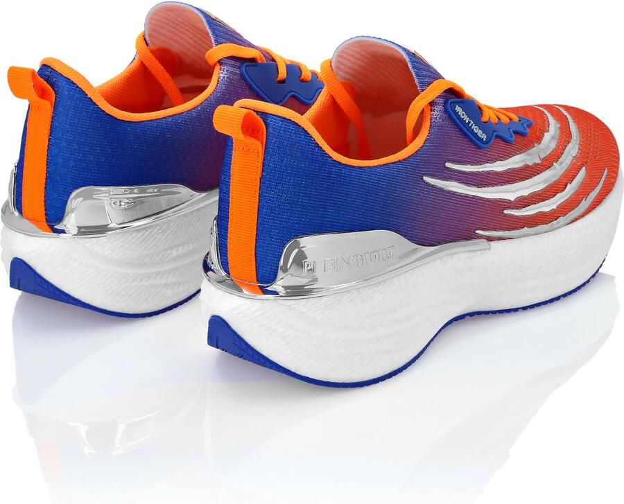Plein Sport Sneakers laag 'Tiger' blauw lila donkeroranje zilver - Foto 4